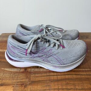 Asics Gel- Kayano Gray and Purple Athletic Shoes, Womens 8.5